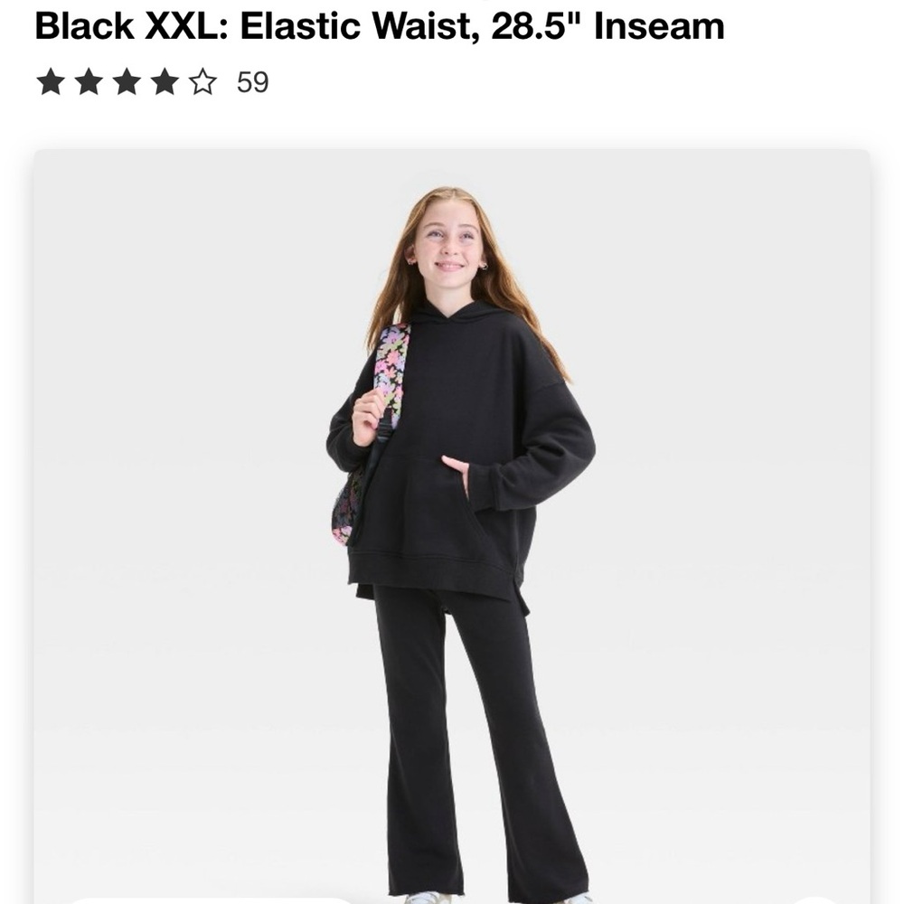 Girls' Fleece Flare Sweatpants - art class™